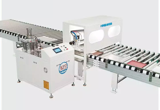 Machine à coller des panneaux de sandwich de laine de roche PUR avec inspection vidéo en sortie
